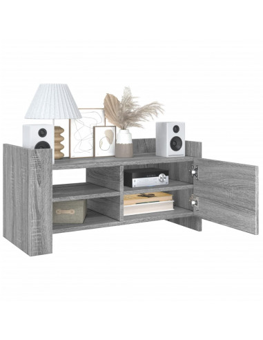 Mobile Porta TV Grigio Sonoma 80x35x40 cm in Legno Multistrato