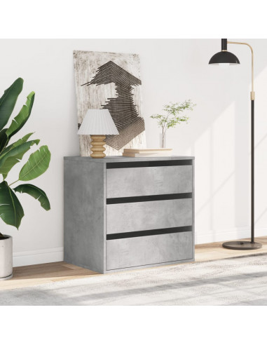 Cassettiera Angolo Grigio Cemento 60x41x58cm Legno Multistrato