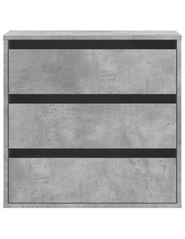 Cassettiera Angolo Grigio Cemento 60x41x58cm Legno Multistrato