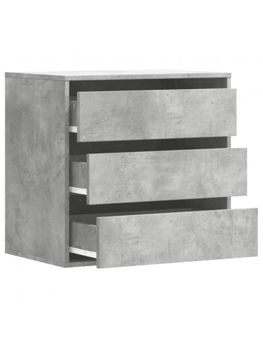 Cassettiera Angolo Grigio Cemento 60x41x58cm Legno Multistrato