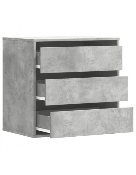 Cassettiera Angolo Grigio Cemento 60x41x58cm Legno Multistrato