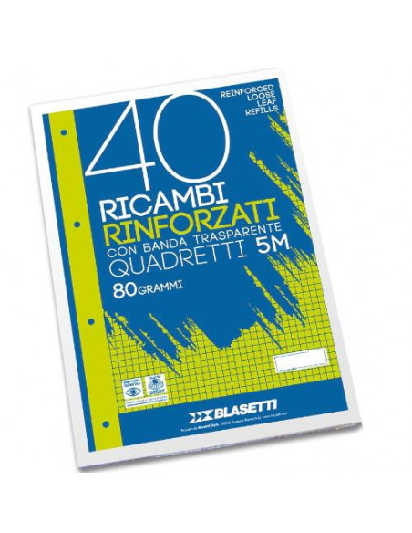 Fogli ad anelli Blasetti 2334 Rinforzati