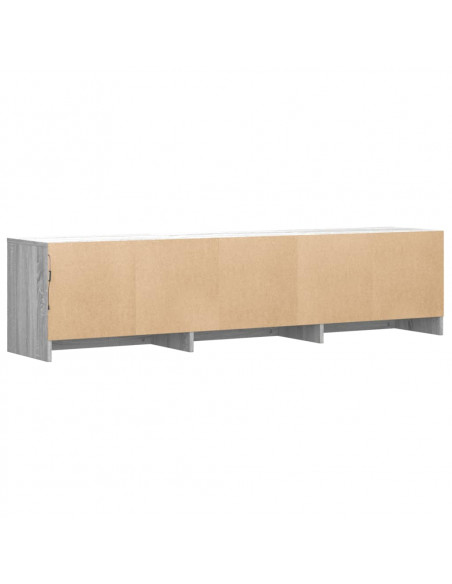 Mobile Porta TV con LED Grigio Sonoma 165x34x40cm in Truciolato