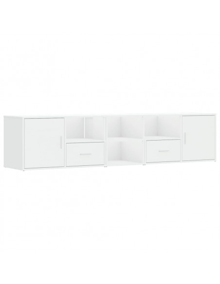 Mobile Angolare Bianco 200x40x45 cm in Truciolato