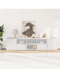 Mobile Angolare Bianco 200x40x45 cm in Truciolato 2