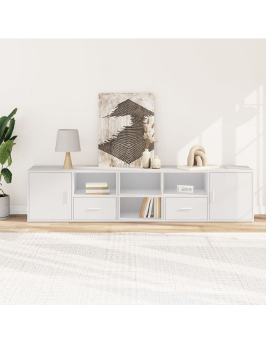 Mobile Angolare Bianco 200x40x45 cm in Truciolato