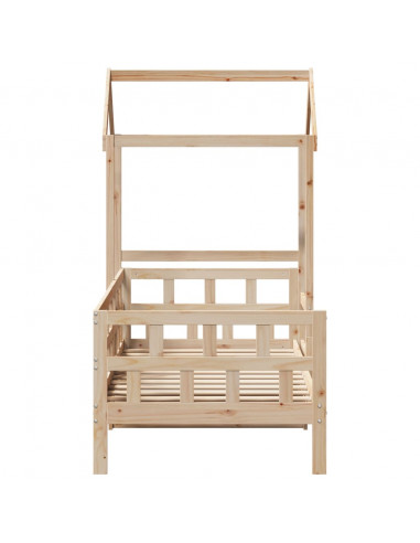 Dormeuse con Tetto 90x200 cm in Legno Massello di Pino