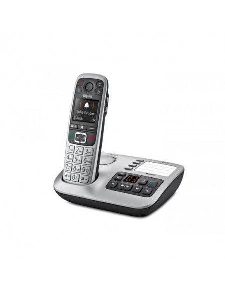 Gigaset E 560 A telefono Telefono DECT Nero, Argento Identificatore di chiamata