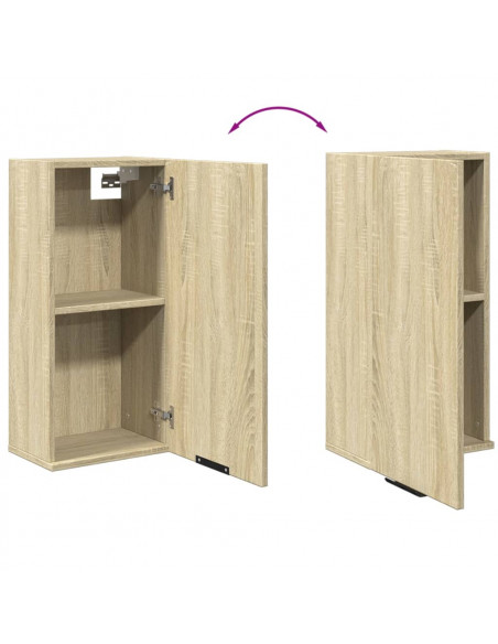 Mobile da Bagno a Parete Rovere Sonoma 32x20x67 cm