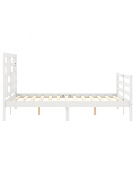 Giroletto con Testiera Bianco Double in Legno Massello