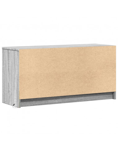 Mobile Porta TV con LED Grigio Sonoma 100x34x50cm in Truciolato