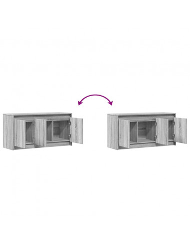 Mobile Porta TV con LED Grigio Sonoma 100x34x50cm in Truciolato