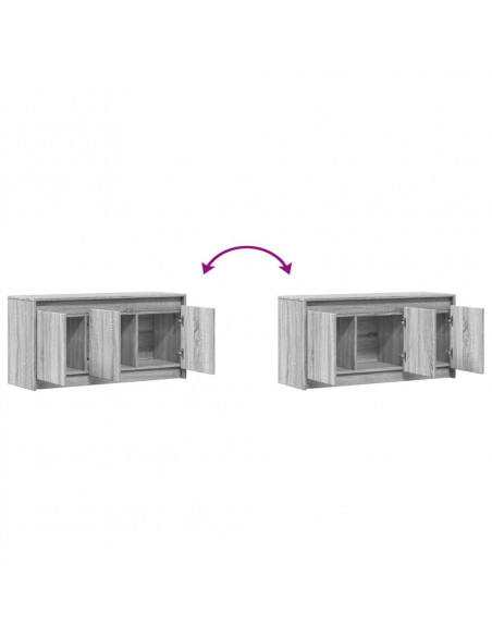 Mobile Porta TV con LED Grigio Sonoma 100x34x50cm in Truciolato