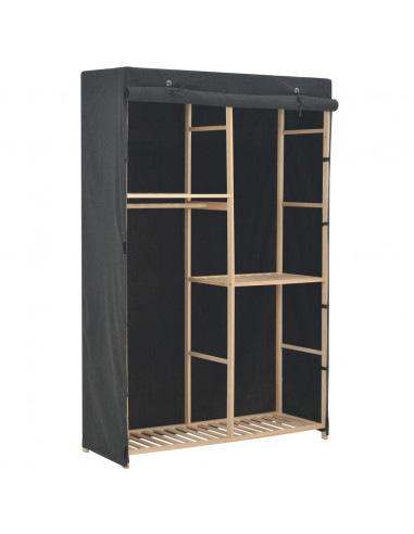 Armadio a 3 Ripiani Grigio 110x40x170 cm in Tessuto