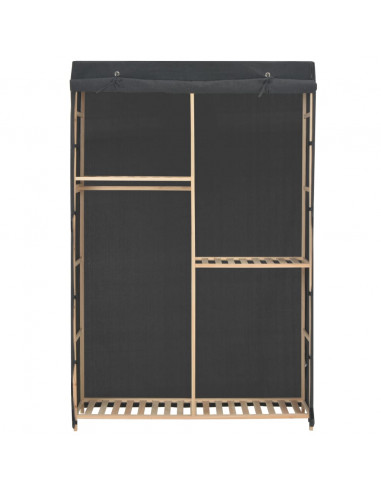 Armadio a 3 Ripiani Grigio 110x40x170 cm in Tessuto