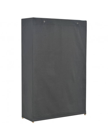 Armadio a 3 Ripiani Grigio 110x40x170 cm in Tessuto