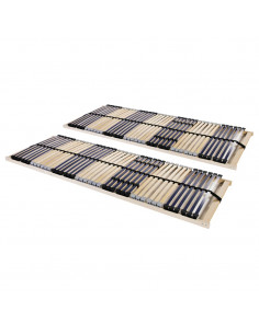 Reti a Doghe 2 pz 7 Zone con 42 Doghe in Legno 70x200 cm 2