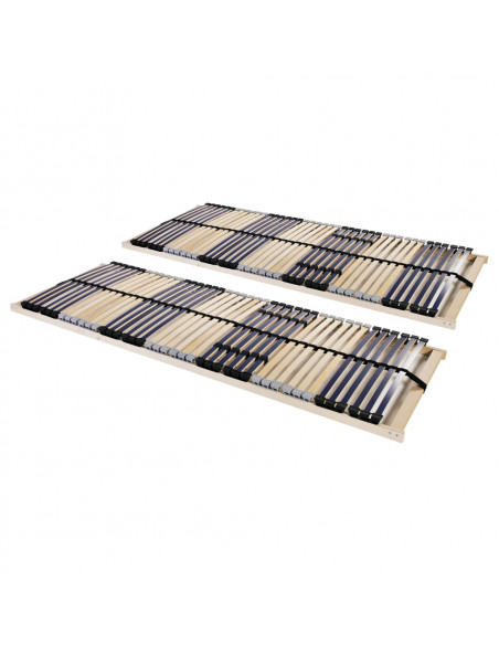 Reti a Doghe 2 pz 7 Zone con 42 Doghe in Legno 70x200 cm