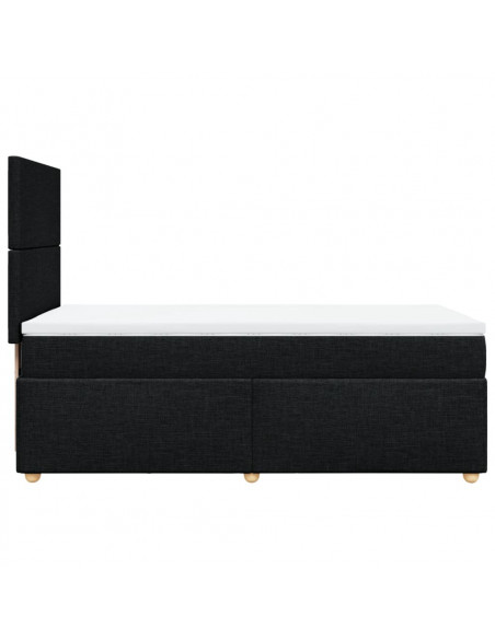 Giroletto a Molle con Materasso Nero 80x200 cm inTessuto