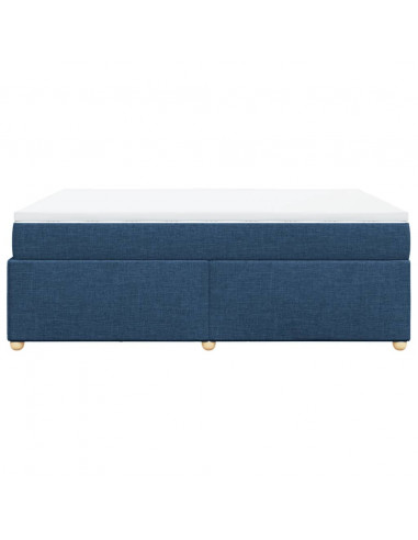 Giroletto a Molle con Materasso Blu 160x200 cm in Tessuto