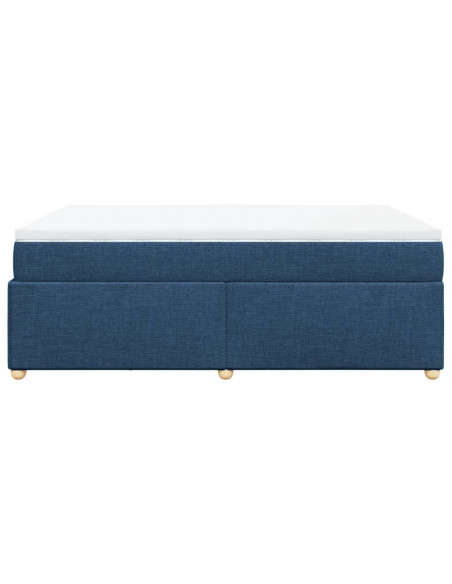 Giroletto a Molle con Materasso Blu 160x200 cm in Tessuto