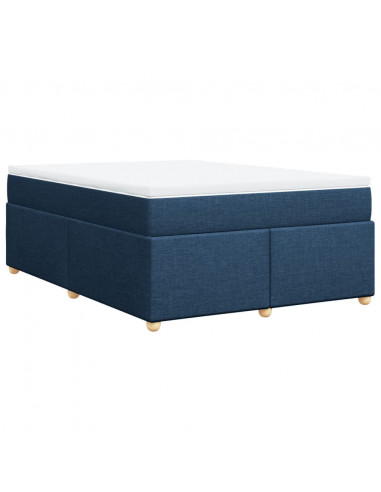 Giroletto a Molle con Materasso Blu 160x200 cm in Tessuto