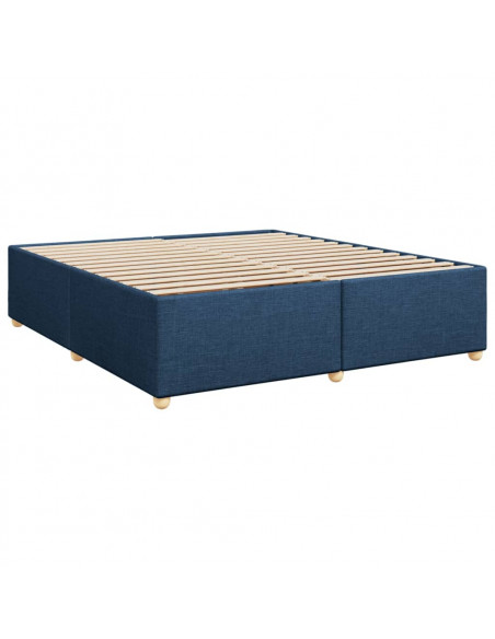 Giroletto a Molle con Materasso Blu 180x200 cm in Tessuto
