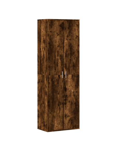 Credenza Rovere Fumo 60x35x180 cm in Legno Multistrato