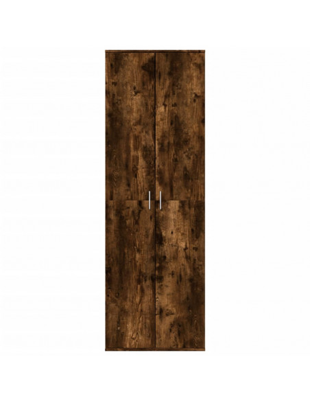 Credenza Rovere Fumo 60x35x180 cm in Legno Multistrato