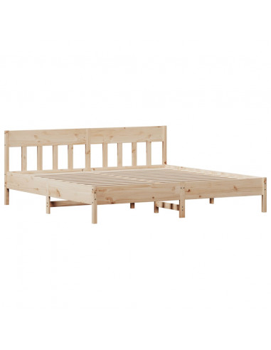 Letto senza Materasso 180x200 cm in Legno Massello di Pino