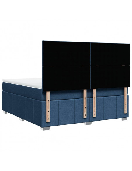 Giroletto a Molle con Materasso Blu 180x200 cm in Tessuto