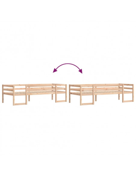Giroletto per Bambini 90x190 cm in Legno Massello di Pino