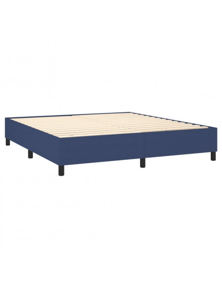 Giroletto a Molle con Materasso Blu 180x200 cm in Tessuto