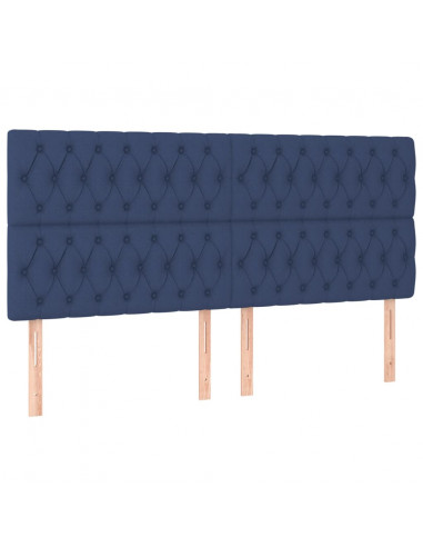 Giroletto a Molle con Materasso Blu 180x200 cm in Tessuto