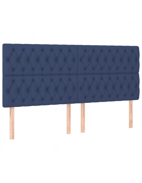 Giroletto a Molle con Materasso Blu 180x200 cm in Tessuto