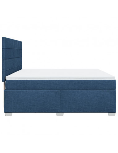 Giroletto a Molle con Materasso Blu 180x200 cm in Tessuto