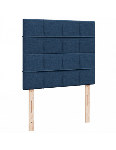 Giroletto a Molle con Materasso Blu 120x200 cm in Tessuto