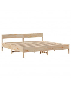Letto senza Materasso 180x200 cm in Legno Massello di Pino 2
