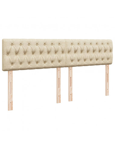 Giroletto a Molle con Materasso Crema 180x200 cm in Tessuto