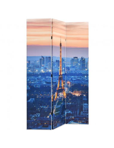 Paravento Pieghevole 120x170 cm Stampa Parigi di Notte