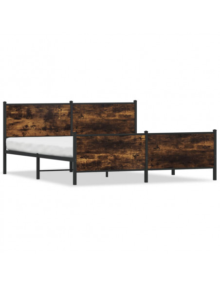 Giroletto senza Materaso in Metallo Rovere Fumo 200x200 cm