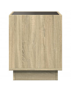 Tavolino da Salotto con LED Infinity Rovere Sonoma 40x40x50 cm 2