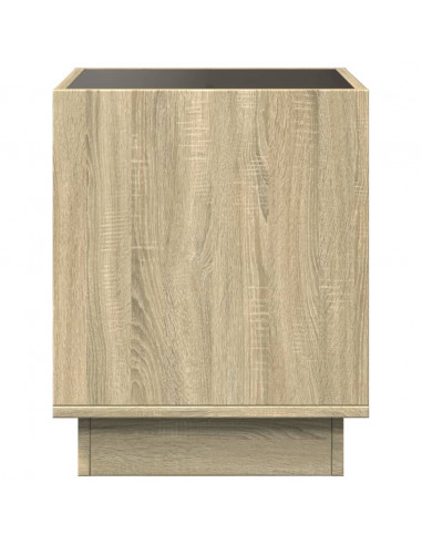 Tavolino da Salotto con LED Infinity Rovere Sonoma 40x40x50 cm