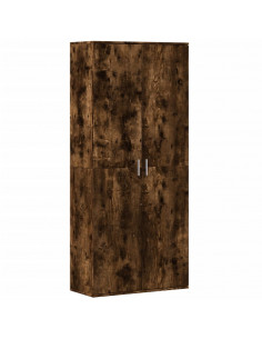 Credenza Rovere Fumo 80x35x180 cm in Legno Multistrato 2