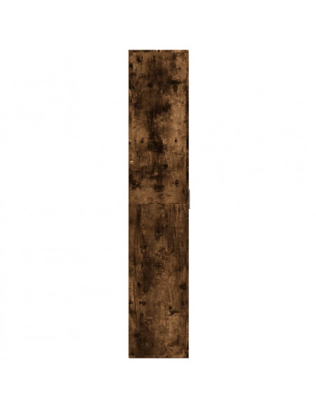 Credenza Rovere Fumo 80x35x180 cm in Legno Multistrato