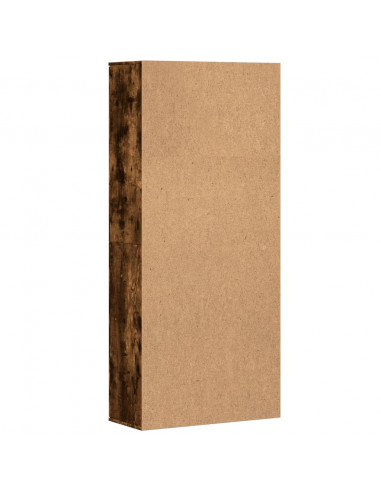 Credenza Rovere Fumo 80x35x180 cm in Legno Multistrato