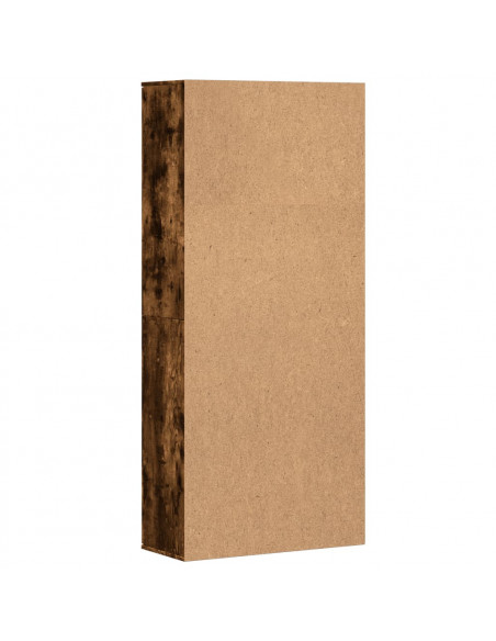 Credenza Rovere Fumo 80x35x180 cm in Legno Multistrato