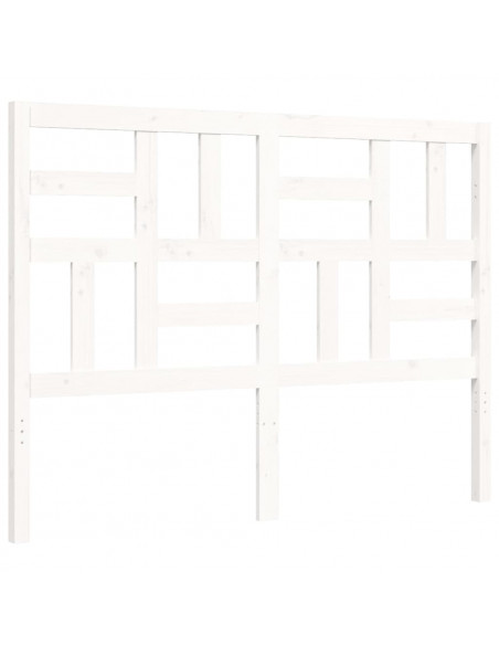Giroletto con Testiera Bianco 120x200 cm in Legno Massello