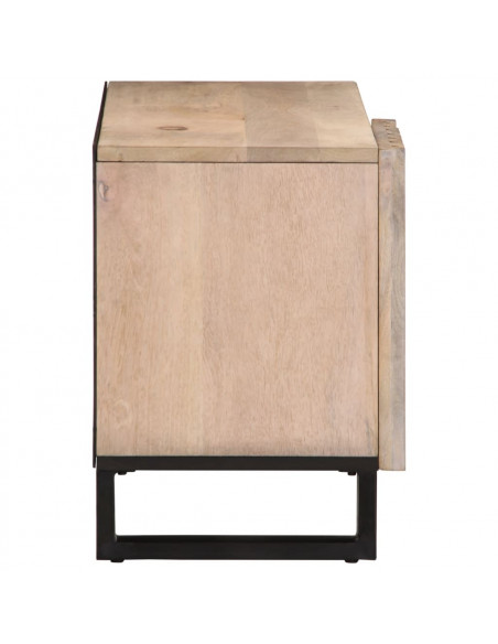 Mobile Porta TV 80x34x46 cm in Legno Massello di Mango