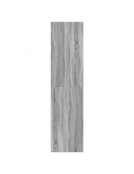 Armadio Grigio Sonoma 80x50x200 cm in Legno Multistrato